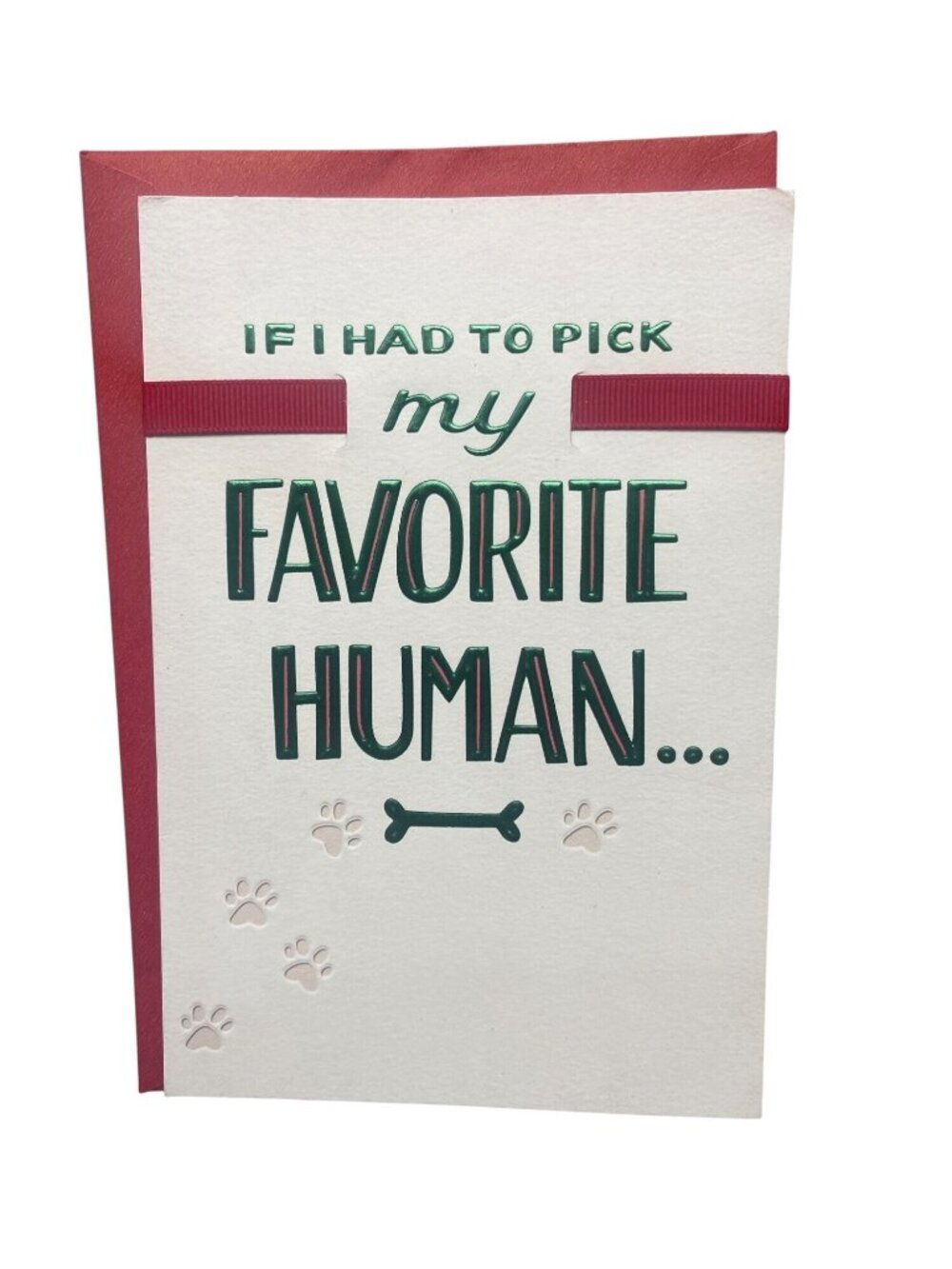 Hallmark greeting card my favorite human i'd chews you humor Christmas READ NEW
